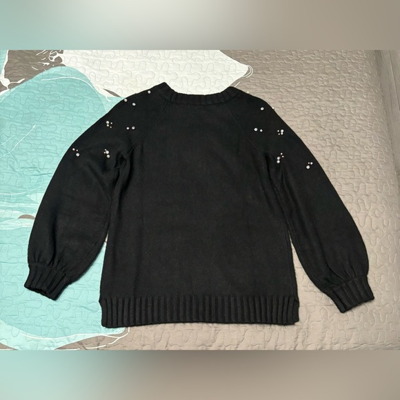 Karl Lagerfeld women’s embellished sweater. Size small. Black color. - Picture 2 of 8